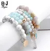 Bracciale da donna alla moda bojiu set di braccialetti naturali per perle di vetro in pietra di pietra boemia set di braccialetti bar di 6 pezzi di regali del festival 6pcs BCSET18 Y7927089