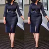 Vestidos de festa Africana Mulher Mulheres Vestir Bodycon Com cintura Belicão Office Office Ladies Modesty Classy elegante manto preto de outono elegante