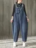Women's Jeans Overalls Summer Women Loose Fashion Wide Leg Baggy Jumpsuit Dungarees Casual Elegant YC92