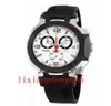 Bekijk Quartz Trace Chronograph Black Dial Rubber Silicone Belt T Race Folding Claspes Heren Sports polshorloges227e2824998