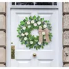 Decorative Flowers Artificial Summer Wreath White Hydrangea For Front Door Farmhouse Wedding