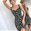 Damen Hoodies 2024 Sommer Sexy Slim Fit Blumenkamisolkleid mit freiliegendem Rücken und Abschleiftemperament Schnürung