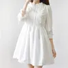 Abiti casual abito bianco da donna adorabile ragazza dolce giapponese in pizzo estate girustidos para mujer