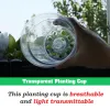 装飾550pcsラウンドシードスタータートレイ透明なプランター保育園蘭植物の排水穴ハーブフラワーズガーデンツール