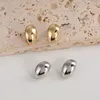 Muss einen goldenen Vintage Oval Glossy Metal Minimalist Clip an Ohrringen nicht piercing niedliche Ohrklammern für Frauen Party Schmuckgeschenke 240418