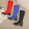 Botas Brangdy Knee High Neve Snow Women Feminino Impermeável sem deslizamento Mulheres de pele quente e sapatos de algodão de veludo para baixo