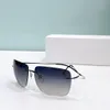 Frameless Wrap Sunglasses Gold/Grey Blue Gradient Men Designer Glasses Women Summer Shades Sunnies Lunettes de Soleil UV400 Eyewear