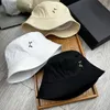 Katoenen emmer hoed/pet zwart geborduurde brede rand hoeden patroon hoed ontwerper mode accessoires boonie zomer vishoeden cap unisex