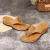 Lässige Schuhe Frauen Keil Sandalen bequeme Ausrutscher-Flip-Flops mit Bogenstützhaus Hausschuhe für den eleganten Sommer