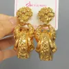 Fashion Classic Drop Women Trendy Gold Plated örhängen Mässing Girls Chunky Small Golden Hoop Earrings 240418