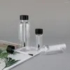 Lagringsflaskor 50/100 st 10 ml 15 ml 30 ml plast nagellackflaska tom transparent limbehållare med borste applikator Gluer