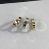 Bandringar 18K 3,6 mm Love Ring V Guldmaterial kommer aldrig att blekna smal ring utan diamanter lyxvarumärke officiella reproduktioner med counter8ysr