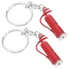 Gift Wrap 2 Pcs Firefighter Metal Keychain Pendant Alloy Bag Hanging Decorate Three-dimensional Zinc Keyring Key Chains For Car Keys