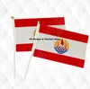 Tahiti Islands Hand Held Stick Cloth Flags Safety Ball Top Hand National Flags 1421CM 10pcs a lot5817762