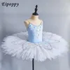 Scary Wear Blue Ballet Dance Robe Girl Little Swan Tulle Tutu Performance