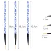 3PCSSet Acrylic French Stripe Nail Art Line målning Pen 3D Tips Manikyr Slim Ritning UV Gel Borstes Tools 240430