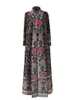 Casacos de trincheira feminina Cardigã plissado impresso para mulheres de mangas compridas soltas de grande tamanho feminino vintage feminino high -end breakbreak 2024 outono