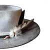 Basker eleganta fedoras hatt för kvinnor man med vävt panamas magiker ull rollspel kostym vuxen klä upp