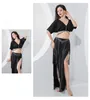 Stage Draag Belly Dance Oefen kleding Diamant Tassels Inspiration Light Luxury Group Performance