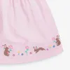 Little Maven elegante, adorável, vestido de verão do ano de 2024 Crianças de algodão Casual Casual Rosa Crianças 27 anos 240426