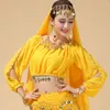 Scena noszona Bollywood Oriental Tance Taniec Profesjonalne kobiety ubrania sari plemienne cekin