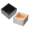 ディナーウェアセット2個のPCS日本酒カップボックス木製正方形の寿司箱