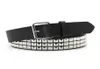 Gaoke Pyramid Fashion Rivet Belt Menwomen039s Craço cravejado punk rock com fivela de fivela preta 21032251910543538468