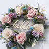 Fleurs décoratives Spring Season Rose Wreath Artefact Silk Flower Pendant Art Artists Supplies for Festival Holiday Year