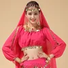 Scena noszona Bollywood Oriental Tance Taniec Profesjonalne kobiety ubrania sari plemienne cekin