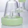 Headshop666 GB039 cirka 9,05 tum höjd glas vatten bong dab rigg rökrörsbubbler 14mm manlig glasskål med handtag söt bi dekor stil