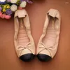 Casual Shoes Korean Round Toe Ladies Loafers Spring and Autumn Women's äkta läderballett Flat Driving