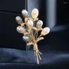 Broches Sale 2024 Fancy sieraden accessoire schoonheid Natuurlijk zoet water parel bloembloempin voor vrouwen