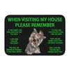 Tapijten aangepaste poedel hond deurmat mat anti-slip keuken badkamer woonkamer tapijt tapijt 40 60 cm