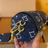 Louls Vutt 24ss Kadın Çantalar Aste Denim SP Crossbody Diagonal Çanta Çanta Carryall Tutucu Tasarımcı Bayan Kart 20cm Açık Lüks Duvar