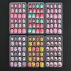 24pcsbox Candy Kids False Nail Cartoon Couverture complète Presse sur de faux clous