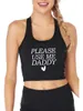 Frauen Tanks Lovin Outfit Bitte benutzen Sie mich Daddy Heartly Edition Crop Top Adult Humor Fun Flirty Print Yoga Sports Workout Tank Tops Fitnessstudio Weste