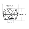 Kandelhouders eenvoudige zwarte pentagonale geometrische geometrische ijzeren draadhouder aroma decoratie base home decor (zonder kaars)