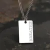 Chains Stainless Steel Necklaces With Square Letters For Women Collar Pendants Waterproof Jewelry The World Is Yours Fashion