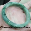 Bangel Grade A zertifizierte Jade Armreifen Frauen echte natürliche Myanmar Jadeit Floating Flower Burma Jades Fein Schmuck