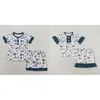 Kläder set grossist baby pojke flicka korta ärmar ankor skjorta sömnkläder set ruffle shorts spädbarn outfit sommar barn barn pyjamas