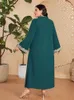 Ubranie etniczne 2024 Wiosna jesień niezależna ludowa sukienka haftowa muzułmańskie kobiety długie arabskie saudyjskie szaty