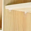 Kledingopslag 24/30 stks pons gratis plank ondersteuning peg-self lijm plekken clips voor keukenkast boek planken-strenge partitie houders