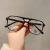 Vintage duże okulary okulary ramy kobiety mężczyźni przezroczyste odcienie anty niebieskie światło duże okulary 240425