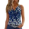 Women's Tanks 2024 Charming Camisole Womens Tank Top V Neck Floral Printed Casual Flowy Summer Sleeveless Deep Side Cut Tops For Women