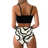 Swimwear Women's Black Bowknot Tankini Bikini Print Swimsuit Swimswears Femmes Femmes Brésilien Brésilien Place Bathing Bikinis Thong Vacation