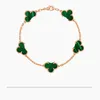 bracciale designer bracciale ad alta edizione a quattro fogli di trifoglio braccialetto multi-fiore bracciale 18k rosa fritillaria agata rossa agata fortunato luminoso di lusso di lusso di lusso