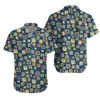 القمصان غير الرسمية للرجال لشخصية لعبة القميص نفس الأسلوب القصيرة الكوبي الكوبي كبير الحجم هاواي ثلاثية الأبعاد عطلة الصيف عطلة