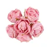 Dekorativa blommor Artificial Rose Flower Bouquet Simulerade Burnt Edge Small For Home Office Decor