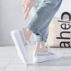 Fitness Shoes Women Sneakers Breathble Mesh Vulcanized Flat Platform Lace Up 2024 Summer Casual Fashion Gym Sport Tenis White