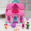 Princess House Storage Box Kidstoys Mini Plastic Mold Simulation Licht Kleine kinderen DIY Dollhouses 240429